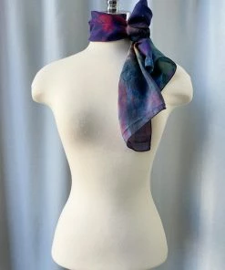 Carter Smith Shibori Rectangular Silk Scarf, Muted Multi Scarves