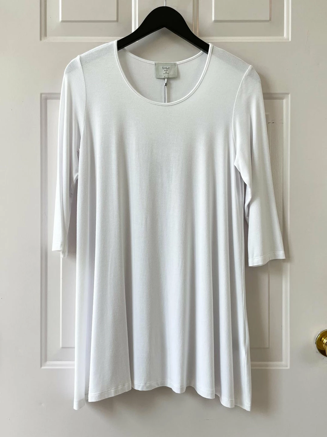 Chalet Jersey 3/4 Sleeve Tunic, White