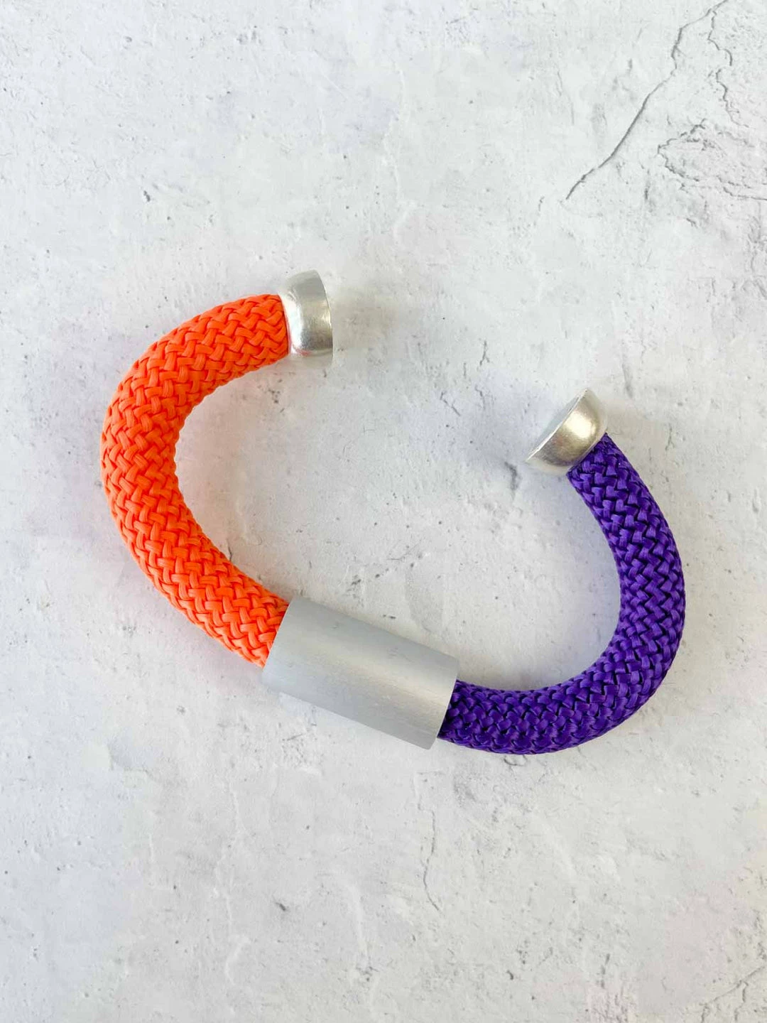 Christina Brampti Mixed Cord & Aluminum Magnet Bracelet, Silver/Purple/Orange Christina Brampti