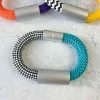 Christina Brampti Mixed Cord & Aluminum Magnet Bracelet, Silver/Turquoise Christina Brampti