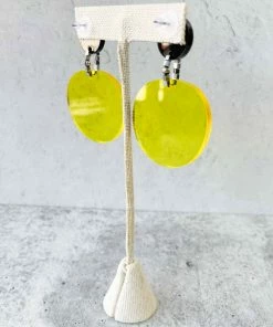 Christina Brampti Christina Brampti Acrylic Round Shapes Drop Earrings, Black/Yellow