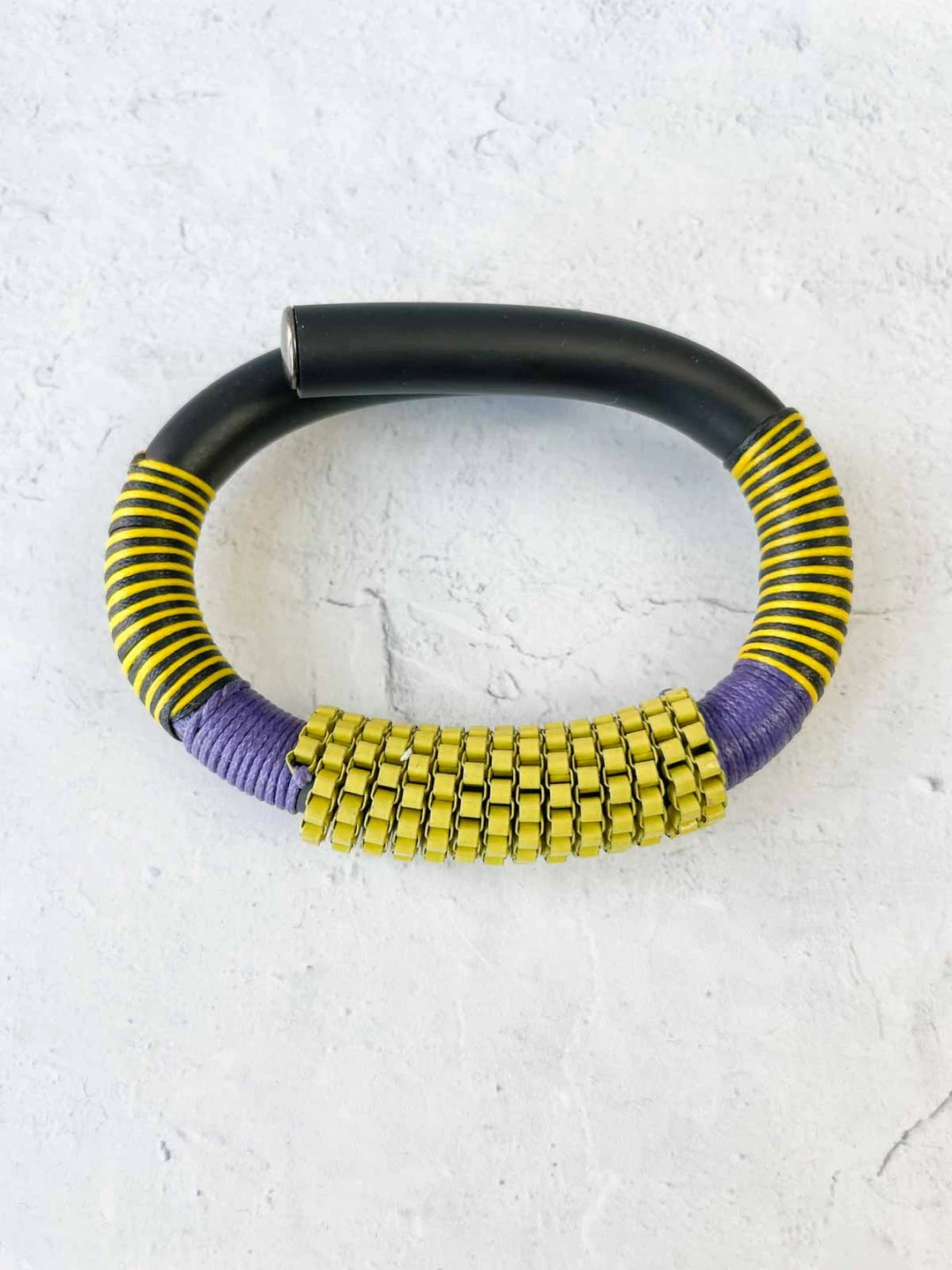 Christina Brampti Wrapped Chain Cuff Bracelet, Yellow/Purple