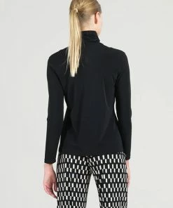 Clara Sunwoo Clara Sunwoo Long Sleeve Turtleneck Top, Black