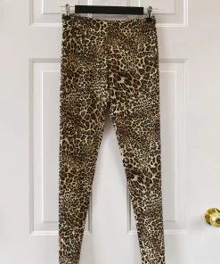 Comfy USA Bottoms Extra Long Legging - Sweater Leopard