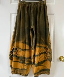 Dress To Kill Multi Folded Pant, Mustard Cord Ninja Zebra Dye