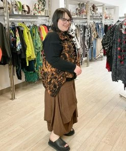 Dress To Kill Pintuck Vest, Linen Splotch Dress To Kill