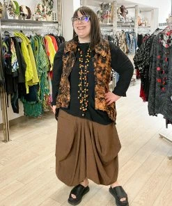 Dress To Kill Pintuck Vest, Linen Splotch Dress To Kill