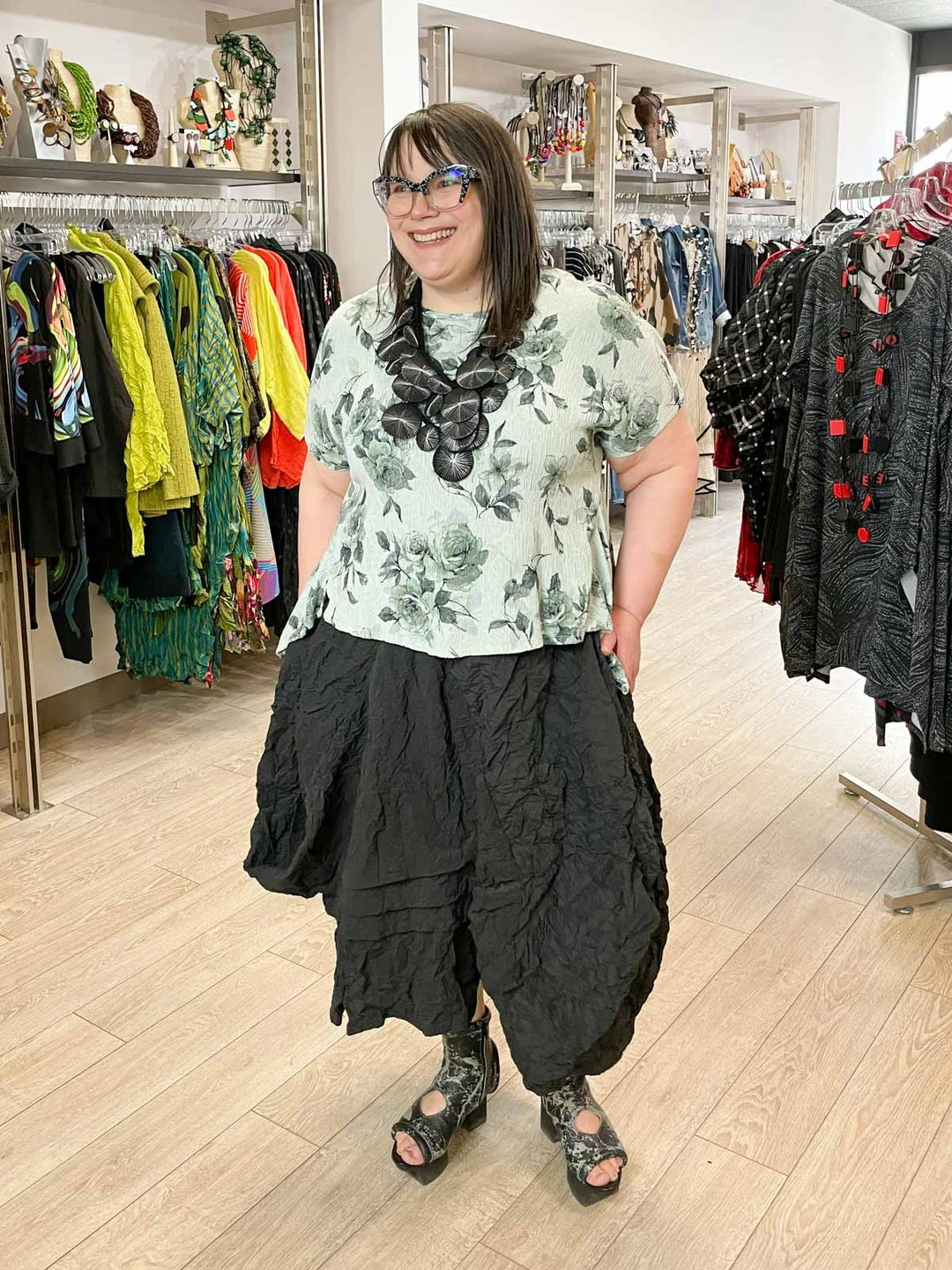 Dress To Kill Glamour Tuck Skirt, Black Taffeta Crush Dress To Kill