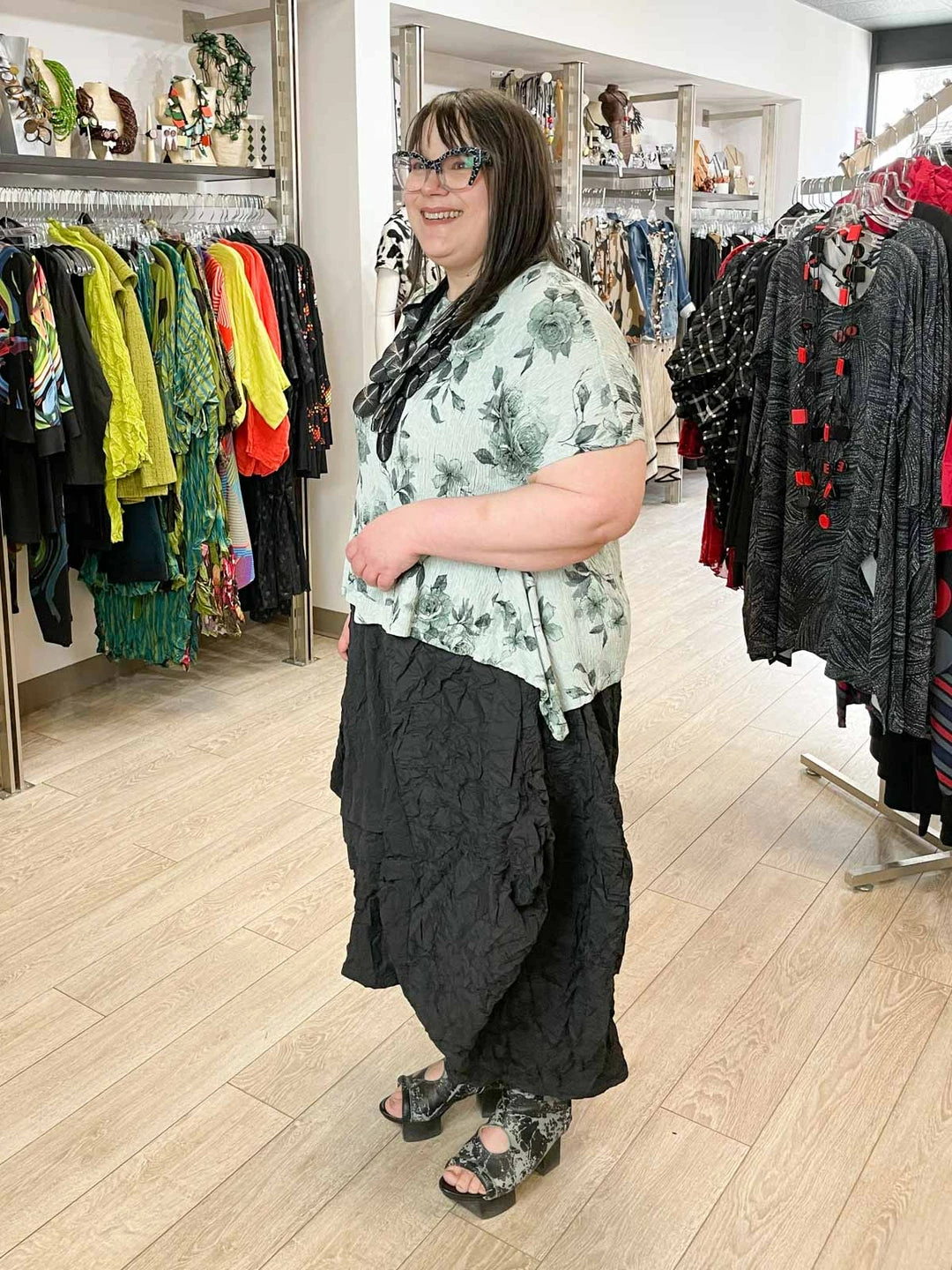 Dress To Kill Glamour Tuck Skirt, Black Taffeta Crush Dress To Kill