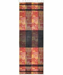 Dupatta Designs Anderson Silk Scarf, Black/Rust Dupatta Designs