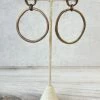 Escape From Paris Escape From Paris Hammered Circled Drop Earrings, Matte Caramel