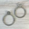 Escape From Paris Escape From Paris Large Resin Circle Post Earrings, Silver/Grey