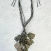 Escape From Paris Geometric Cluster Drop Necklace, Grey Escape From Paris