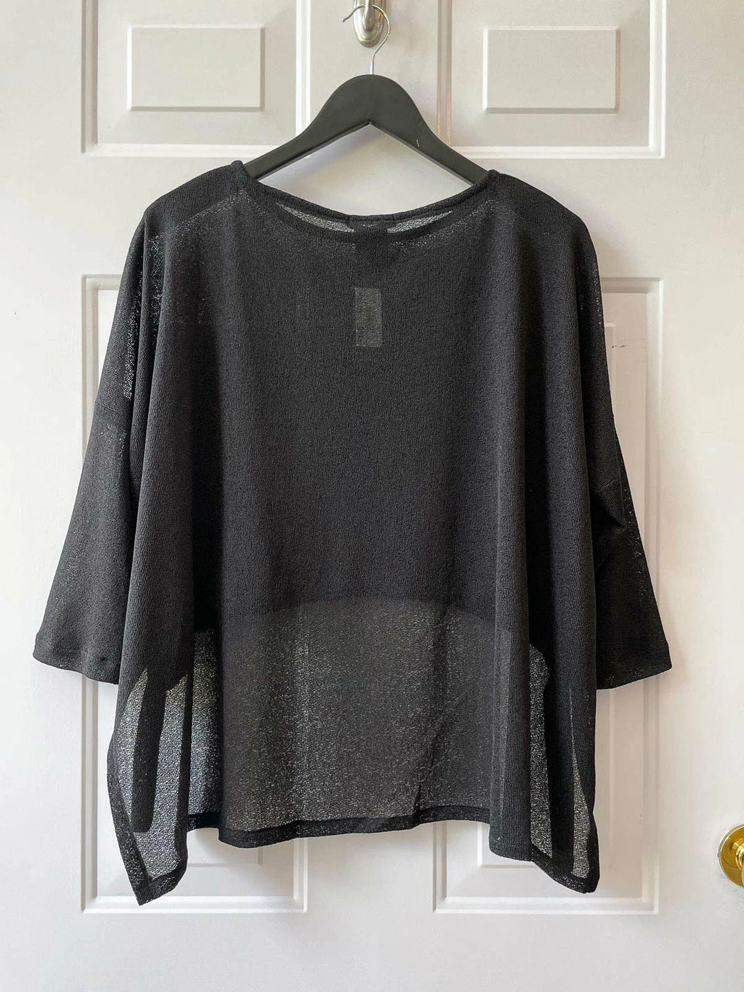 Eva Varro High Low Front Pull Tunic, Black Boucle Eva Varro