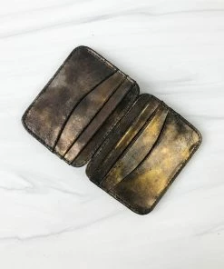 CoFi Leathers Magic Wallet, Black Gold Metallic