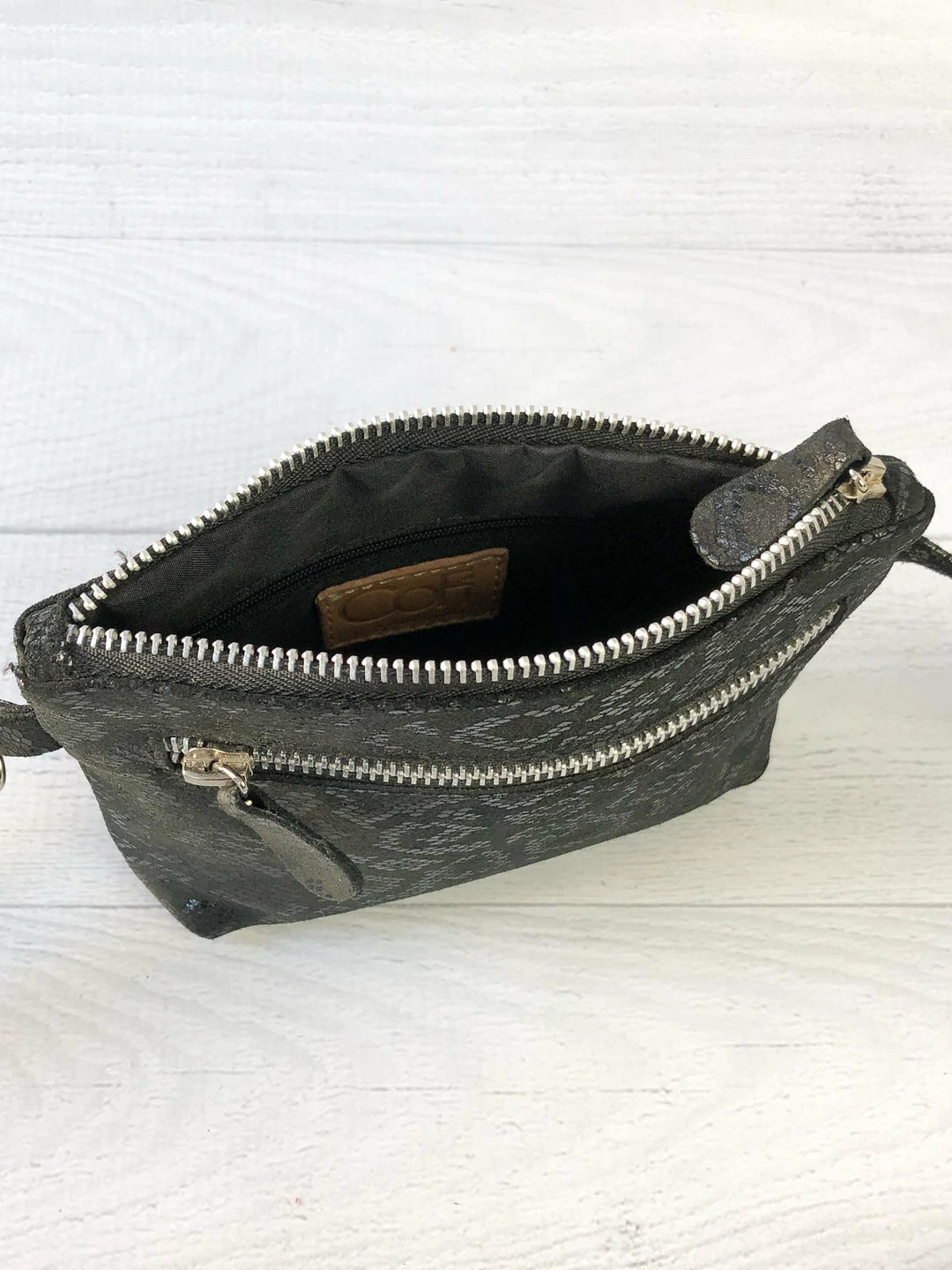 CoFi Leathers Kaitlin Convertible Hipbag, Black Anaconda CoFi Leathers