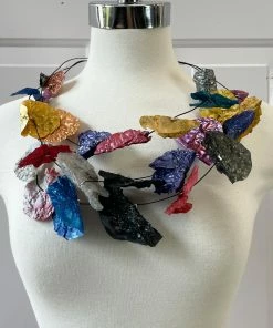 Imma Costa Petal Crush Necklace, Multi Metallic