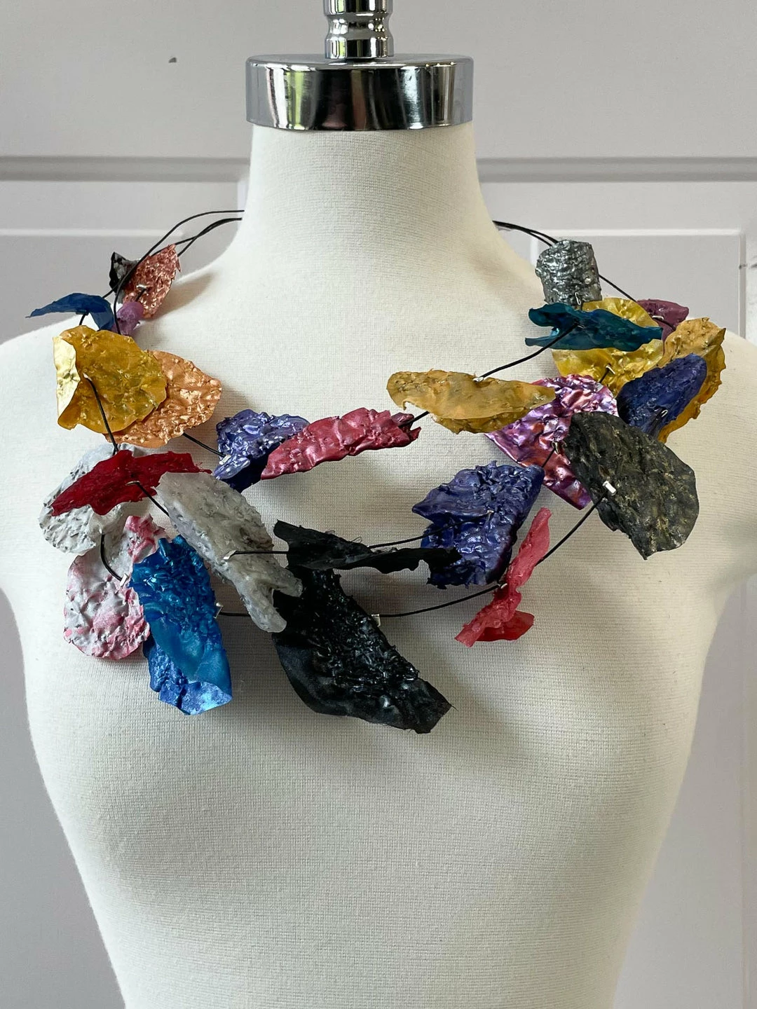 Imma Costa Petal Crush Necklace, Multi Metallic