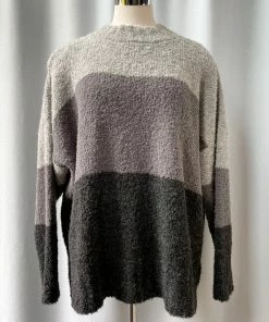 Iridium Color Block Cozy Sweater, Cloud