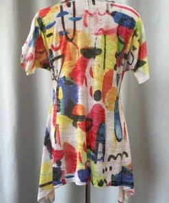 Jess & Jane Rio Burnout Cold Shoulder Tunic, Multi