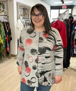 Jess & Jane Dazzling Heather Knit Pocket Top, Multi Jess & Jane