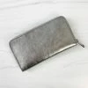 Jijou Capri Kate Metallic Leather Wallet, Silver Jijou Capri