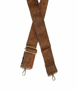 Joy Susan 2" Guitar Strap, Rust Mini Cheetah Faux Fur