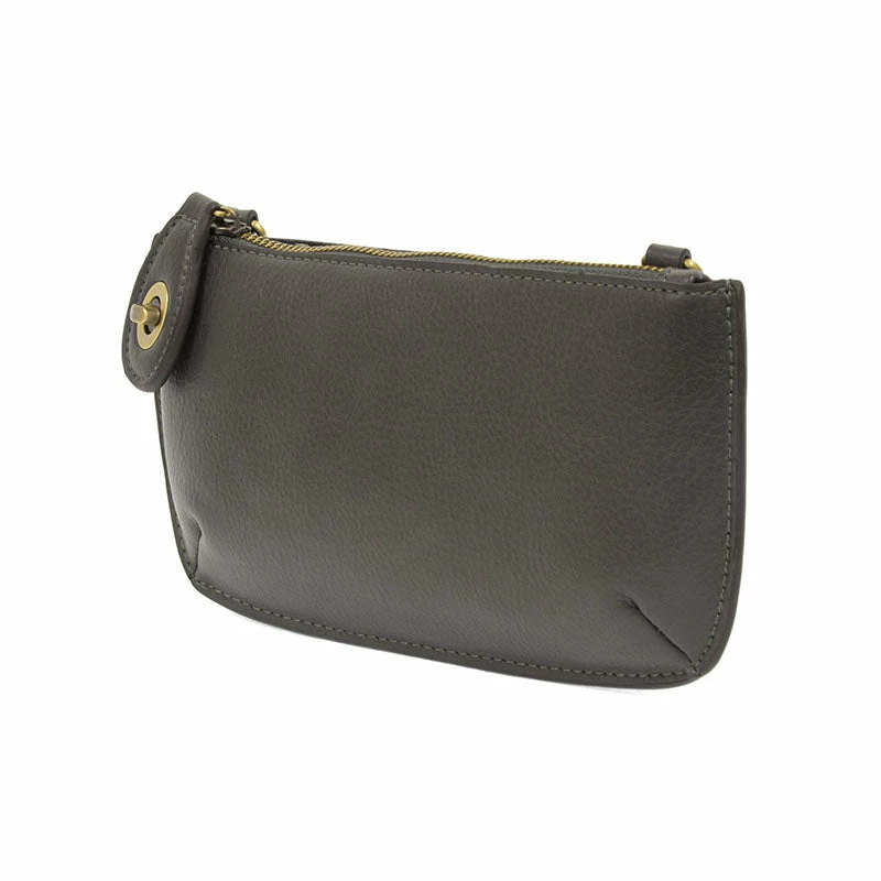 Joy Susan Mini Crossbody Wristlet Clutch, Dark Grey Joy Susan