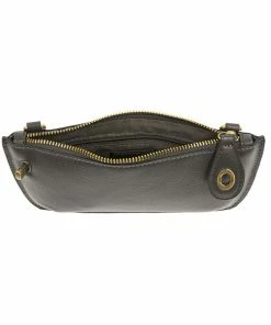 Joy Susan Mini Crossbody Wristlet Clutch, Dark Grey Joy Susan