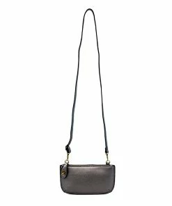Joy Susan Joy Susan Mini Crossbody Wristlet Clutch, Metallic Blue