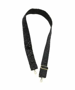 Joy Susan 2" Guitar Strap, Black Panther Faux Fur Joy Susan