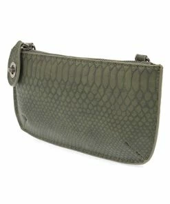 Joy Susan Joy Susan Python Mini Crossbody Wristlet Clutch, Chive