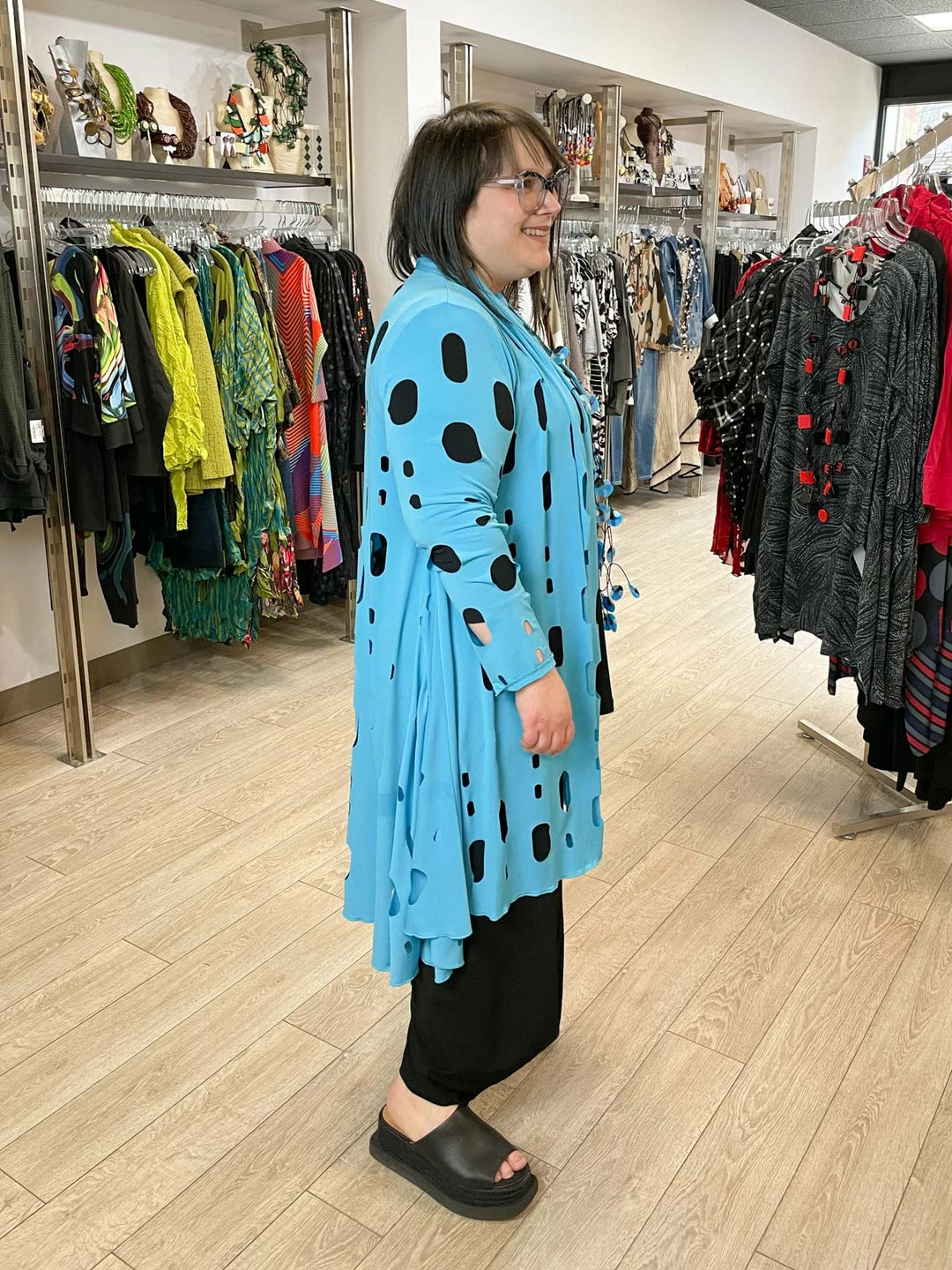 Kozan Molly Cardigan, Cyan Cut-Out Kozan