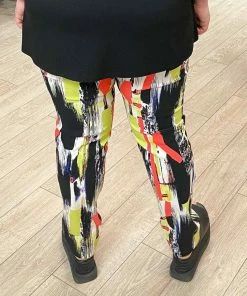 Krazy Larry Printed Ankle Pant, Abstract Krazy Larry