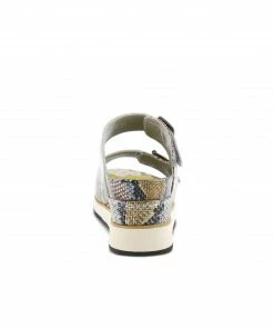 L'Artiste Kitty Platform Slide Sandal In Lime Multi L'Artiste