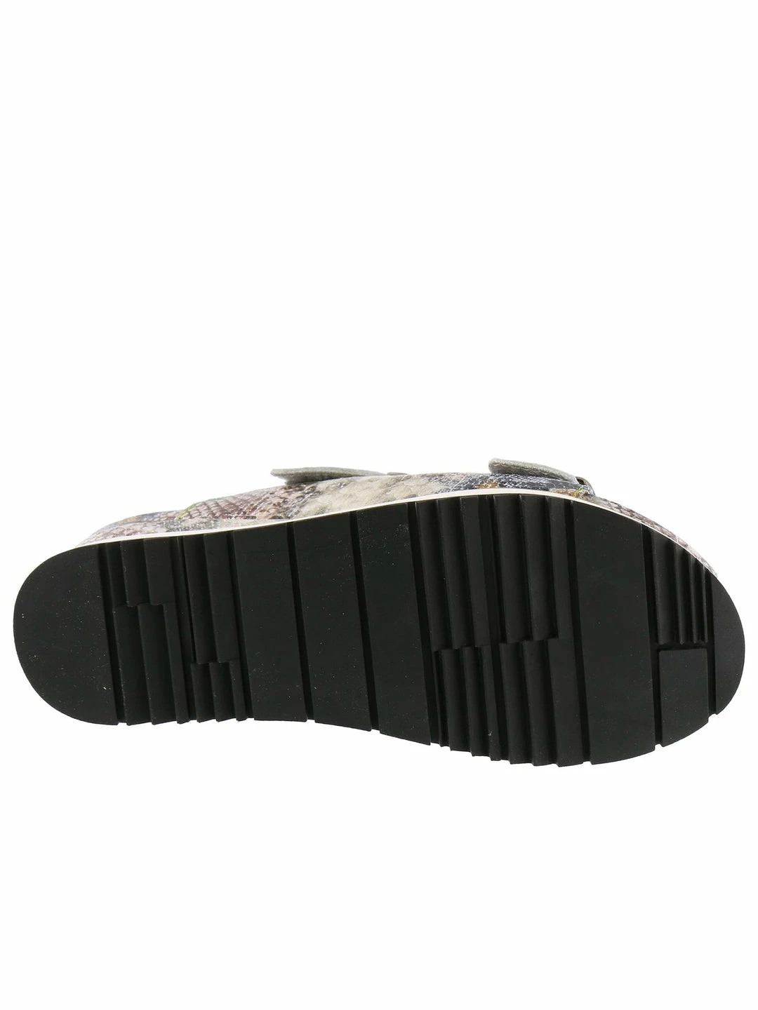 L'Artiste Kitty Platform Slide Sandal In Lime Multi L'Artiste