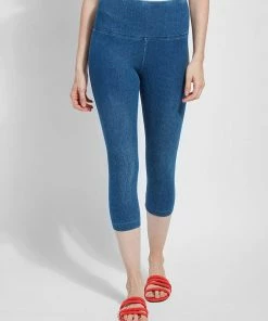 Lysse Denim Capri, Mid Wash