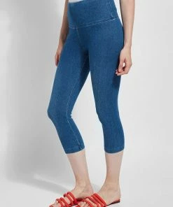 Lysse Denim Capri, Mid Wash