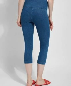 Lysse Denim Capri, Mid Wash