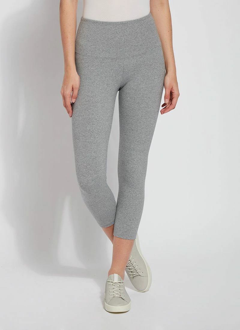 Lysse Lysse Flattering Cotton Crop Legging, Grey Melange