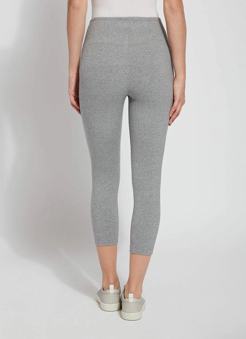 Lysse Lysse Flattering Cotton Crop Legging, Grey Melange