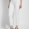 Lysse Flattering Cotton Crop Legging, White Lysse