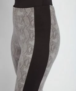 Lysse Lysse Foil Suede Laura Legging, Nickel Snake