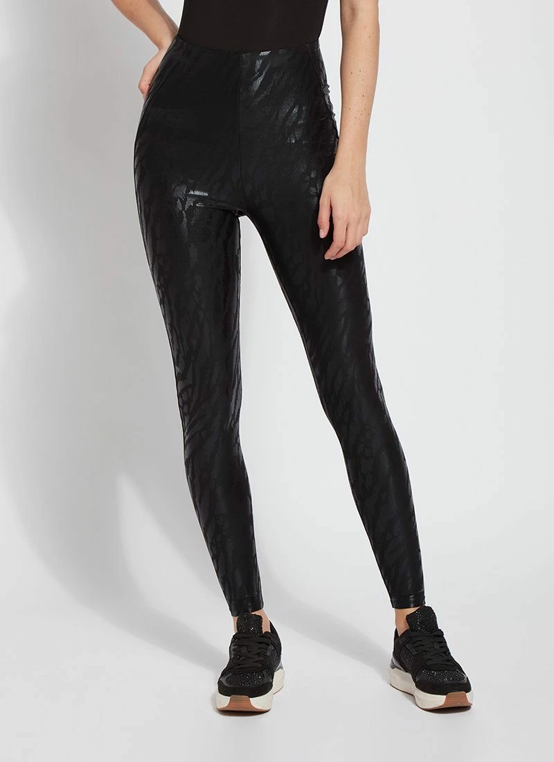 Lysse Lysse Patterned Matilda Foil Leggings, Black Foil Tracks