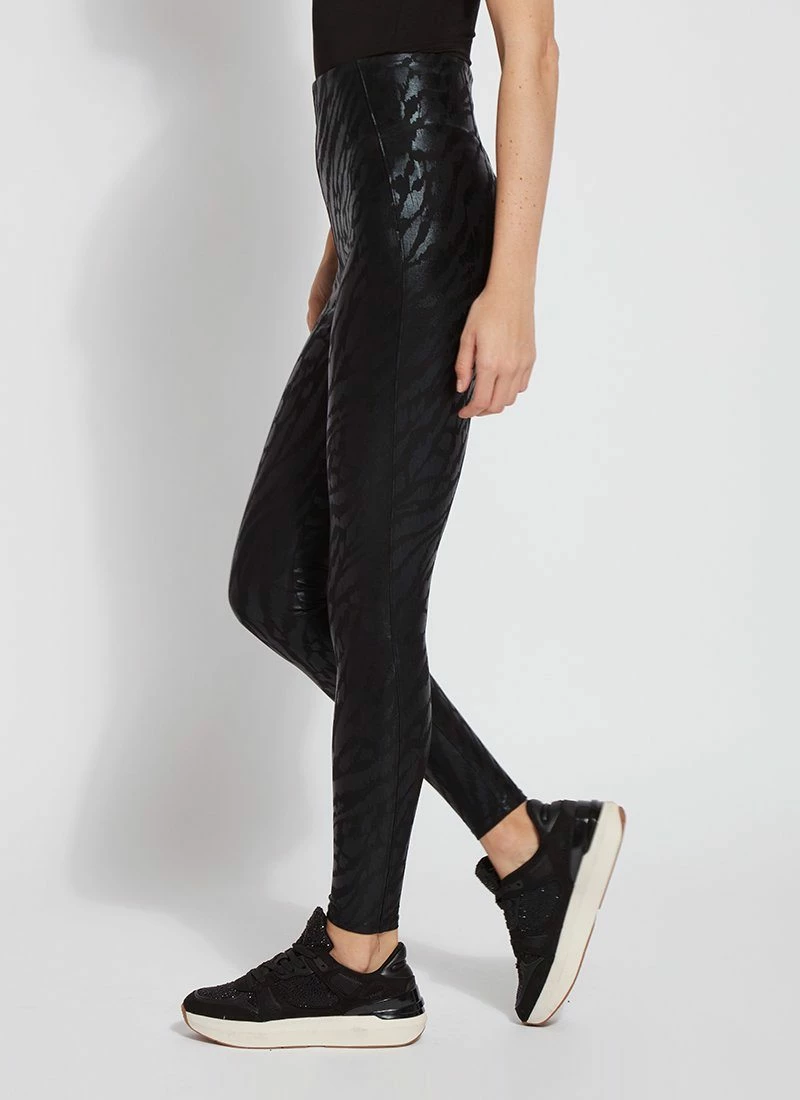 Lysse Lysse Patterned Matilda Foil Leggings, Black Foil Tracks