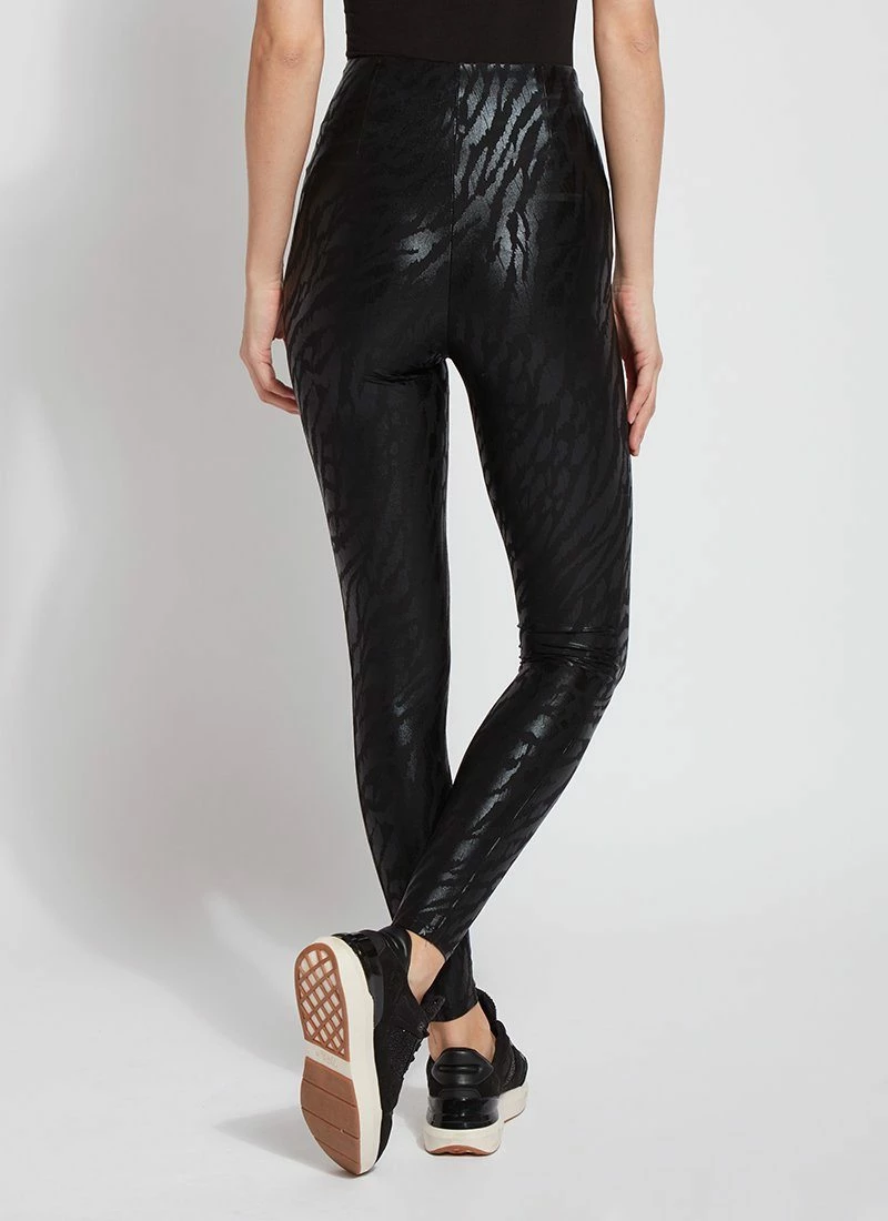 Lysse Lysse Patterned Matilda Foil Leggings, Black Foil Tracks
