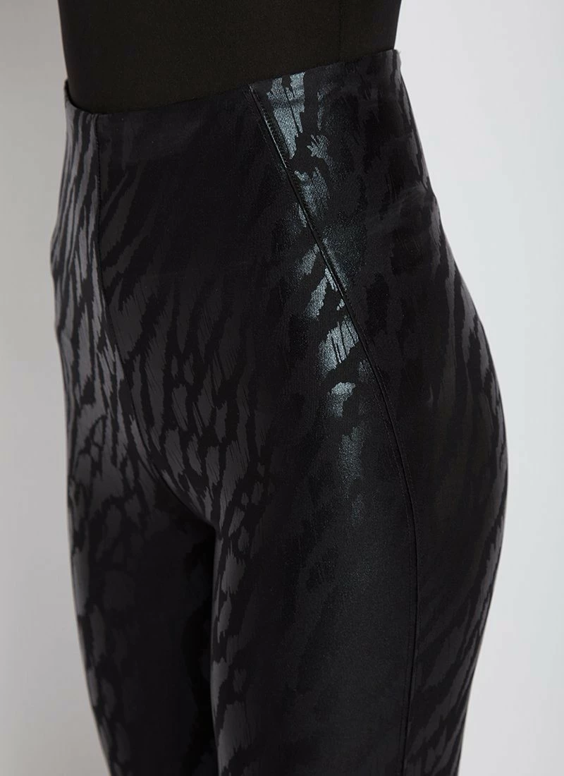 Lysse Lysse Patterned Matilda Foil Leggings, Black Foil Tracks