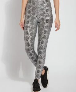 Lysse Lysse Patterned Matilda Foil Leggings, Sterling Snake