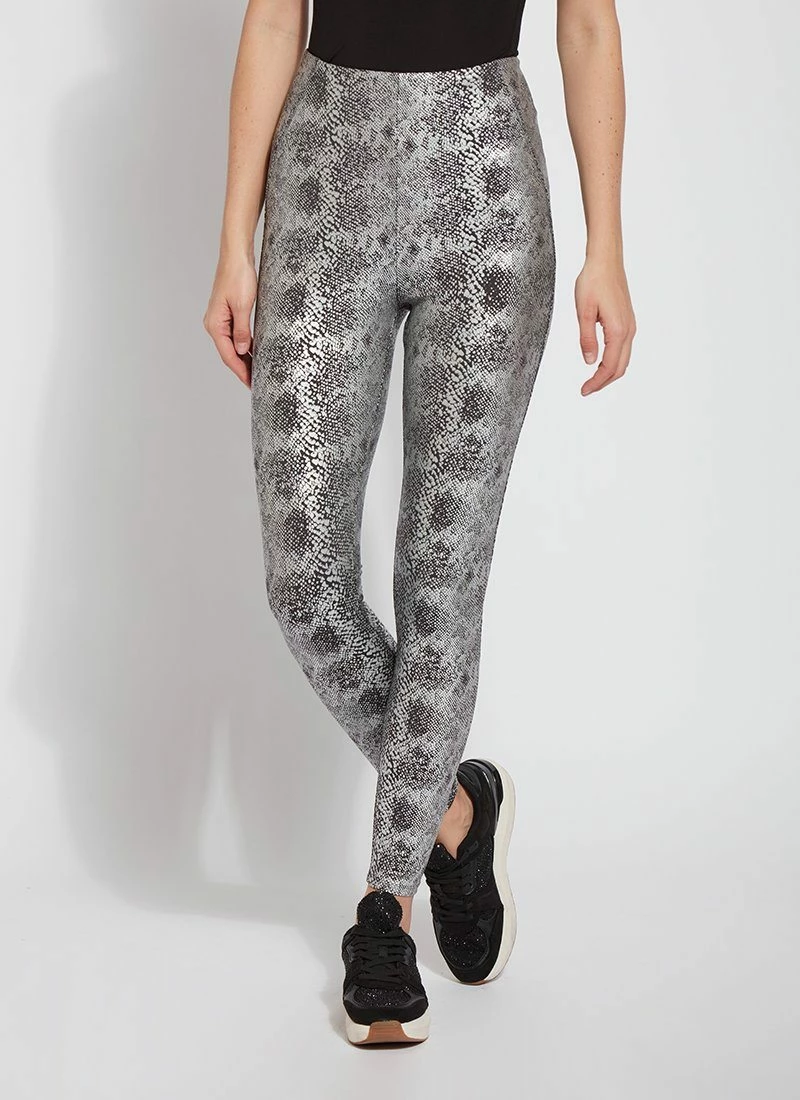 Lysse Lysse Patterned Matilda Foil Leggings, Sterling Snake