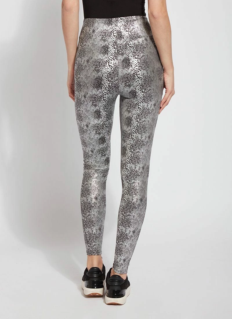 Lysse Lysse Patterned Matilda Foil Leggings, Sterling Snake